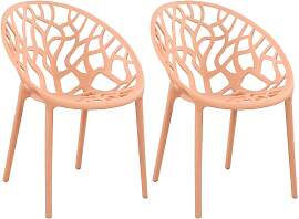 CLP Gartenstuhl 2er Set, stapelbar und wetterfest, 