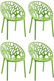 CLP Gartenstuhl 4er Set Hope, stapelbar,