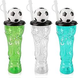 Clvsyh 3 Stück Bunte Fußball Plastikbecher,