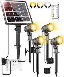 CLY Solarstrahler für außen mit Fernbedienung, 2 