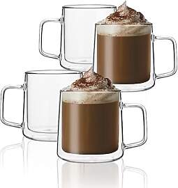 CNGLASS Doppelwandige Latte Macchiato Gläser (Set 