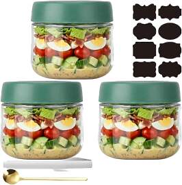 CNKHDZ 3 Stück Overnight Oats Gläser,Overnight