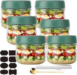 CNKHDZ 6 Stück Overnight Oats Gläser,Overnight