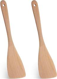 Cobee 2 Stück Spachtel Pfannenwender Holz, 33cm
