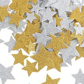 cobee 200 Stück Glitter Schaumstoff Aufkleber,