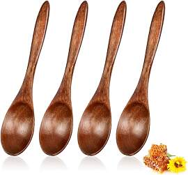 cobee 4PCS Kleine Holzlöffel, 14.5cm Holz löffel 