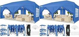 COBIZI Faltpavillon 3x6m mit Seitenwänden, 2er