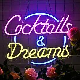 Cocktails & Dreams Neon Schild,Cocktails Neon