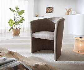 Cocktailsessel Pieder Vintage Taupe gepolstert