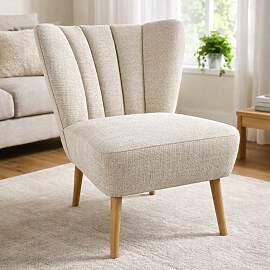 Cocktailsessel RENO - ARAGON hellelfenbein