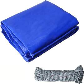 COEWUR Plane 2x1m Blau Gewebeplane mit Ösen 420