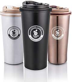"Coffee Cloud Edelstahl Kaffeebecher 500ml |