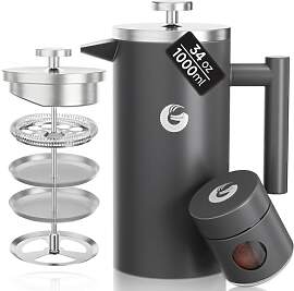 Coffee Gator French Press Kaffeemaschine 1 Liter