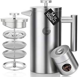 Coffee Gator French Press Kaffeemaschine 1 Liter - 