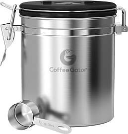 Coffee Gator Kaffeedose Edelstahl, Luftdicht