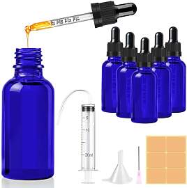 CoKeeSun 5 Stück 30ml Glasflasche mit Pipette,