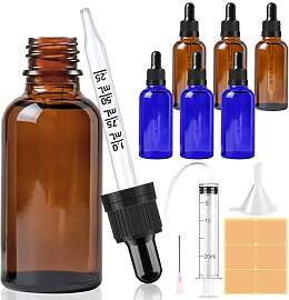 CoKeeSun 6 Stück 30ml Glasflasche mit Pipette,