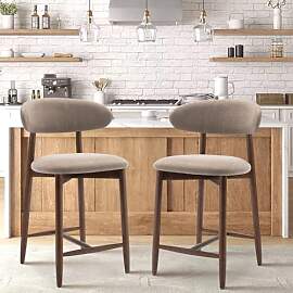 COLAMY Barhocker 2er Set, Bar Hocker mit Lehne,