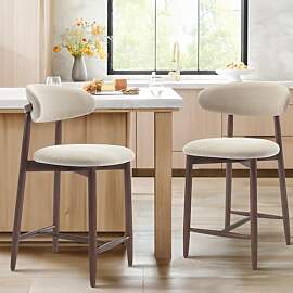 COLAMY Barhocker 2er Set, Bar Hocker mit Lehne,