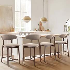 COLAMY Barhocker 4er Set, Bar Hocker mit Lehne,