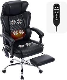 COLAMY Bürostuhl Ergonomisch mit Massagefunktion, 