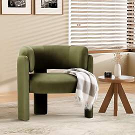 COLAMY Modern Velvet Ohrensessel, Gepolsterter