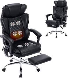 COLAMY Schreibtischstuhl mit Massagefunktion,