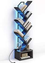 Coleshome Bücherregal im Baumform, Standregal mit 