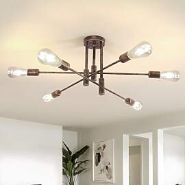 Comely Deckenlamp Vintage E27 6 Flammig,