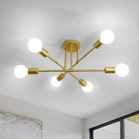 Comely Deckenleuchte Vintage, 6-flammig Retro