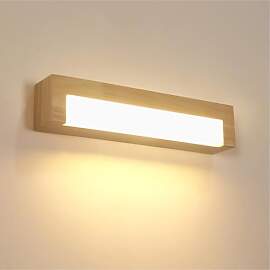 Comely LED Wandleuchte Innen, Holz Wandlampe Innen 