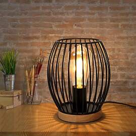 Comely Tischleuchte Schwarz, 1 Flammige Tischlampe 