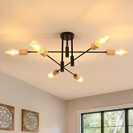 Comely Vintage Deckenlampe E27, 6 Flammig Sputnik