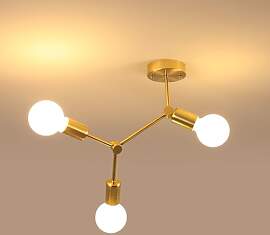 Comely Vintage Deckenlampe Industriell, 6 Flammig