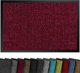 comflor Hochwertige Fußmatte Rot-Schwarz 40x60