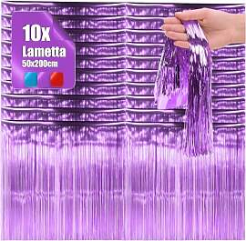 com-four® 10x Lametta-Girlande - Glanzfäden für 