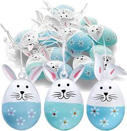 com-four® 12x Dekoaufhänger Ostern - Osterhase