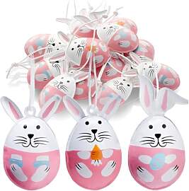 com-four® 12x Dekoaufhänger Ostern - Osterhase