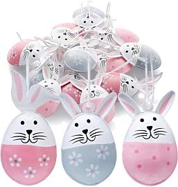 COM-FOUR® 12x Dekoaufhänger Ostern - Osterhase