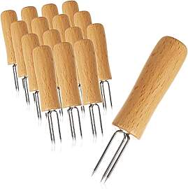com-four® 16x Pellkartoffel-Gabel mit 3