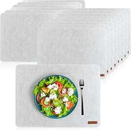 com-four® 16x Platzset abwischbar aus Filz - 44 x 