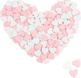 com-four® 200x Mini-Herz als Streudeko - rosa