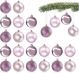 com-four® 24x Christbaumkugel -