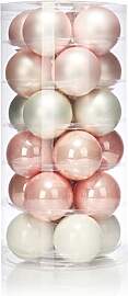 com-four® 24x Weihnachtskugeln, Christbaumkugeln