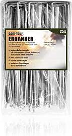 com-four® 25x Erdanker 150x30x3mm aus