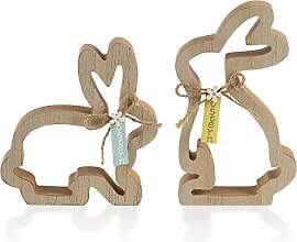 com-four® 2X Deko-Aufsteller für Ostern -