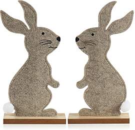com-four® 2x Deko Aufsteller für Ostern -