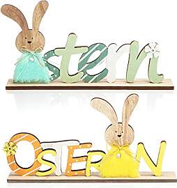 COM-FOUR® 2X Deko Aufsteller für Ostern -
