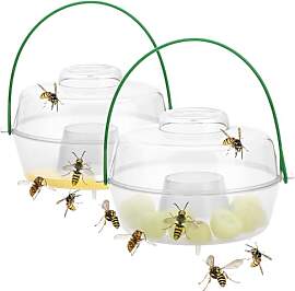 com-four® 2X Insektenfalle aus Kunststoff -