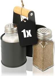 com-four® 3-teiliges Gewürzstreuer Set aus Glas